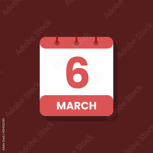 Calendar date month icon flat march vector