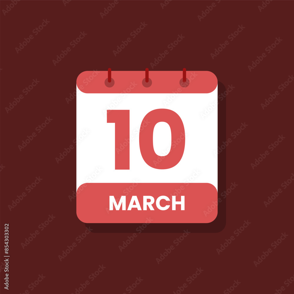 Calendar date month icon flat march vector Calendar date month icon flat march vector