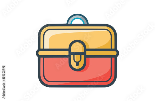 Colorful cash box icon isolated on white background.