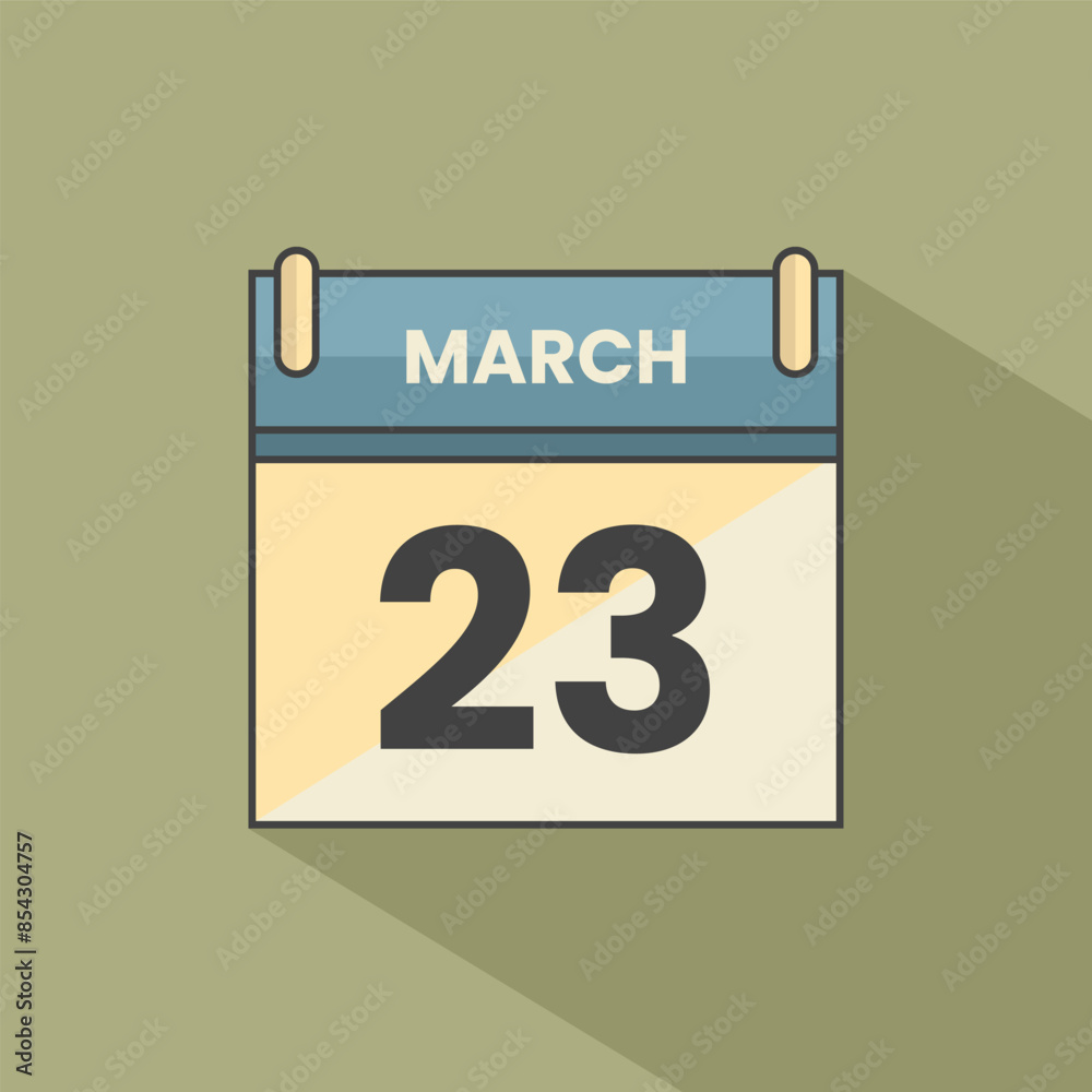 Calendar date month icon flat march vector