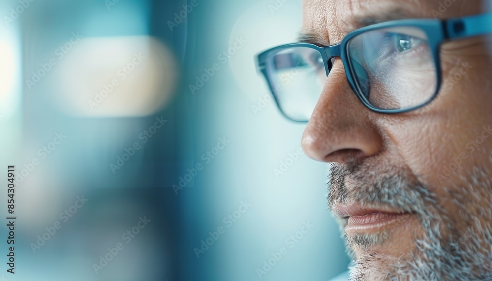 Close-up of a business professional in deep discussion with a client, with focus on facial expressions and blurred office background Close-up of a business professional in deep discussion with a client, with focus on facial expressions and blurred office background