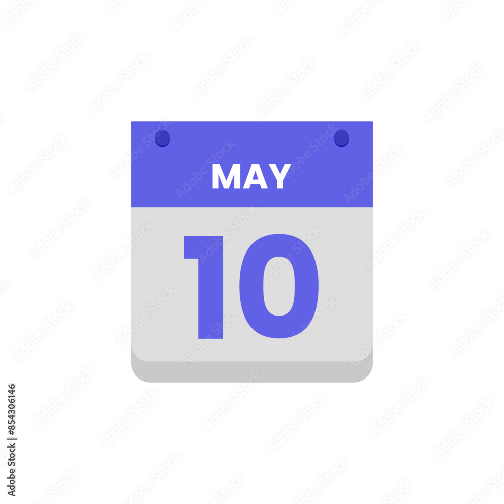 Calendar date month icon flat may vector Calendar date month icon flat may vector