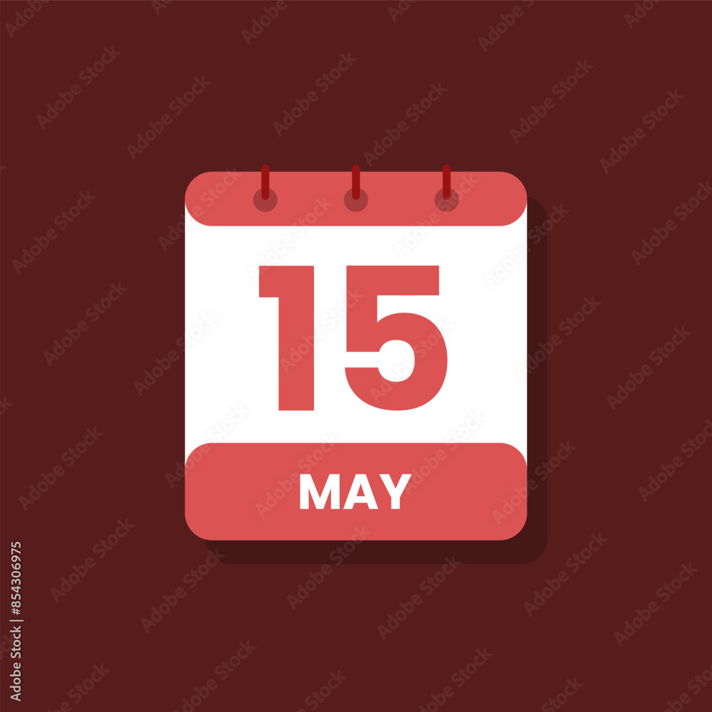 Calendar date month icon flat may vector Calendar date month icon flat may vector
