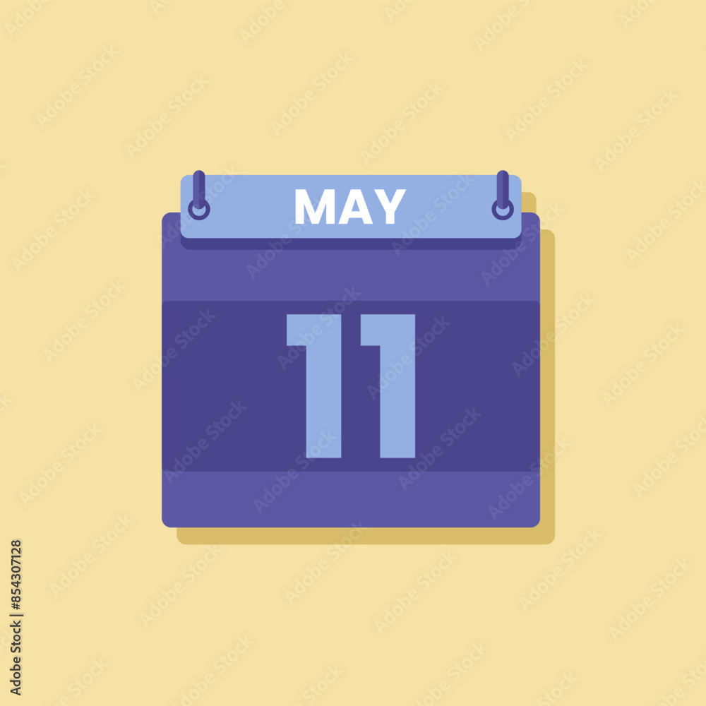 Calendar date month icon flat may vector Calendar date month icon flat may vector