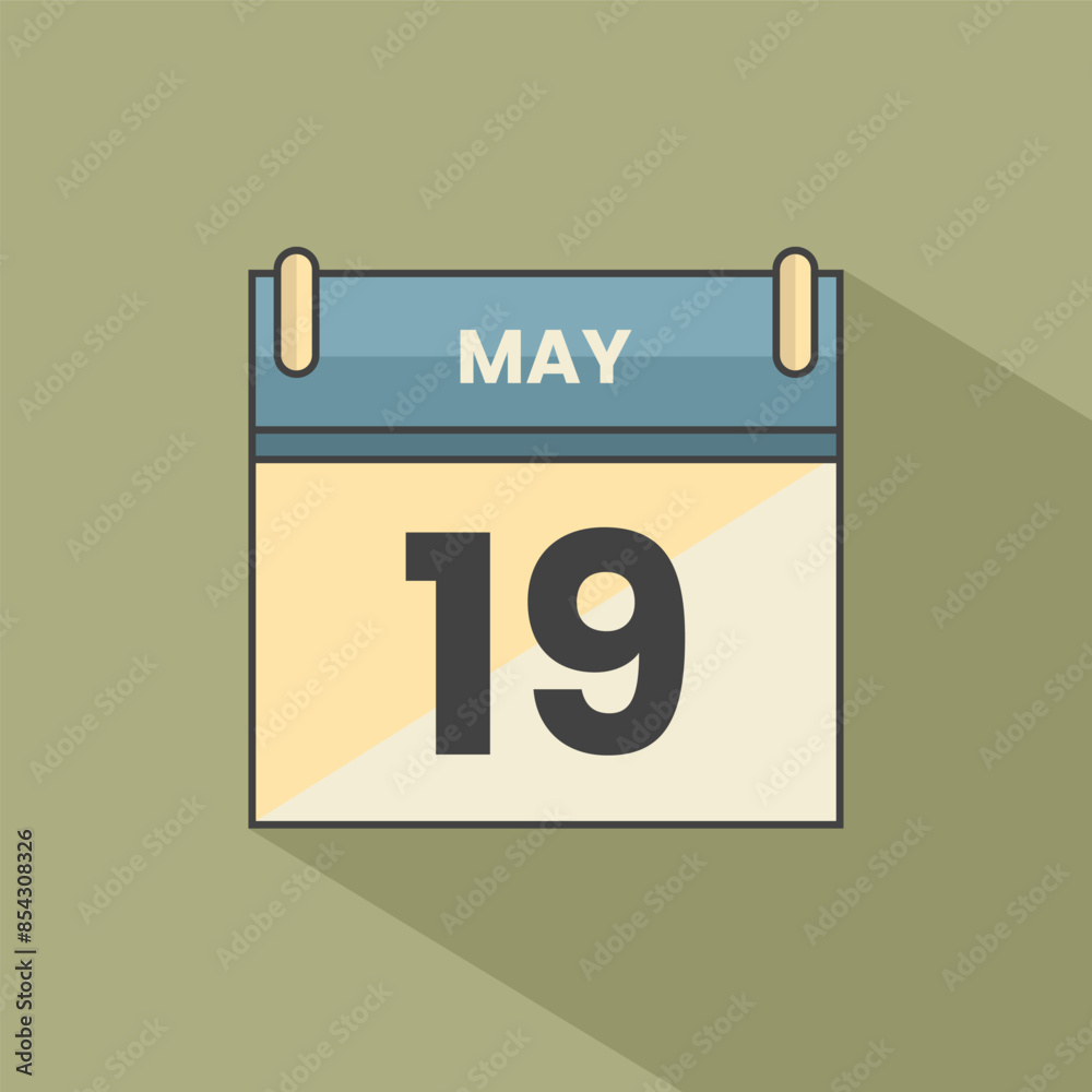 Calendar date month icon flat may vector Calendar date month icon flat may vector