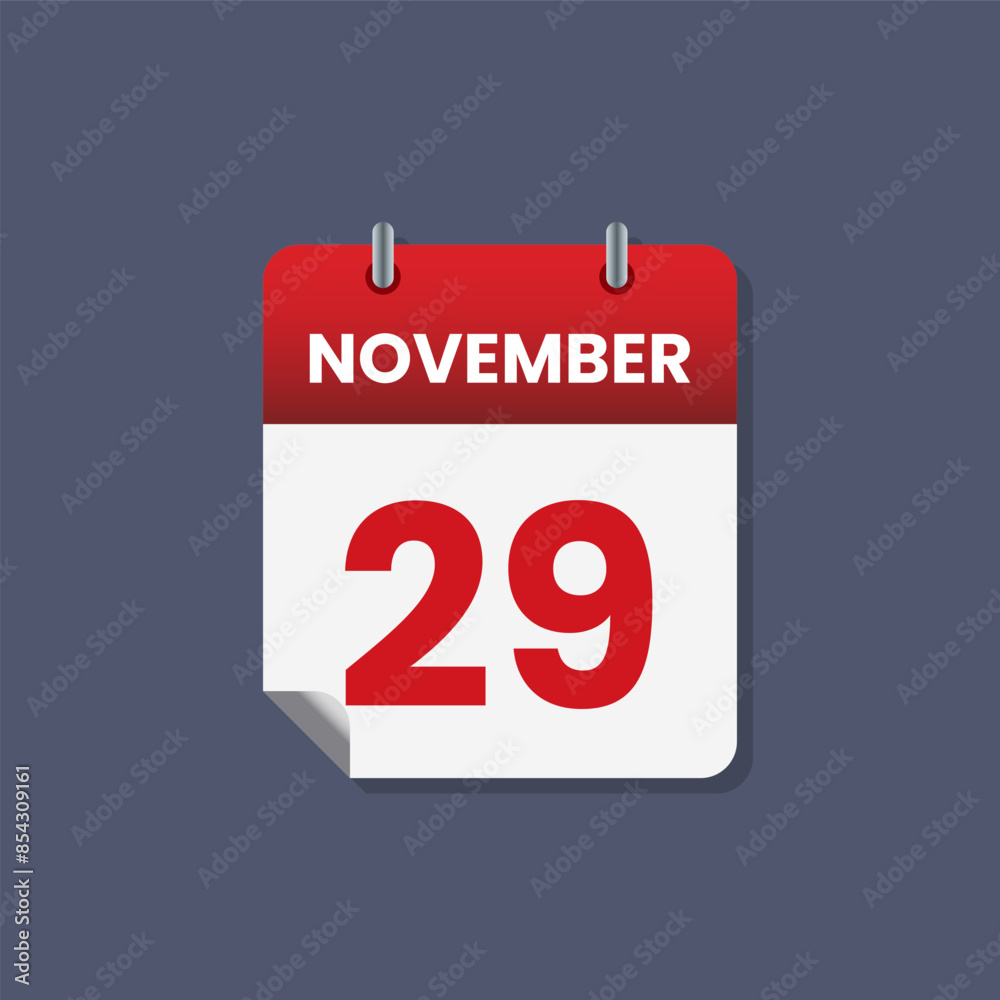Calendar date month icon flat november vector Calendar date month icon flat november vector
