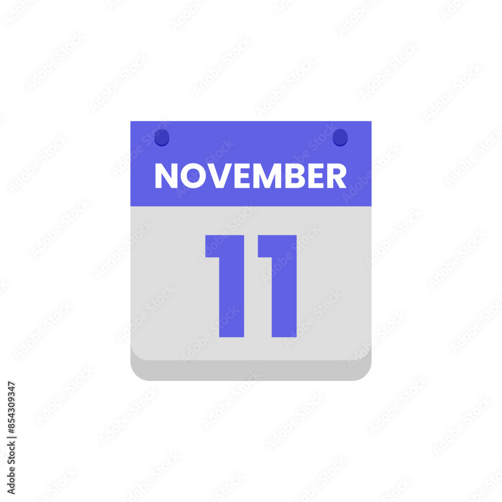 Calendar date month icon flat november vector Calendar date month icon flat november vector