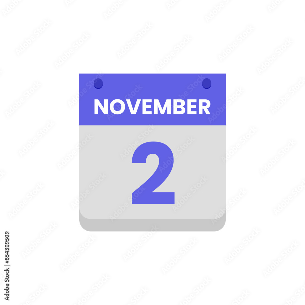 Calendar date month icon flat november vector Calendar date month icon flat november vector