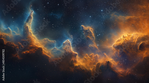 the universe creating itself, vast colors, colors that don't exist yet, vibrant colors, swirling nebula and stars. photo