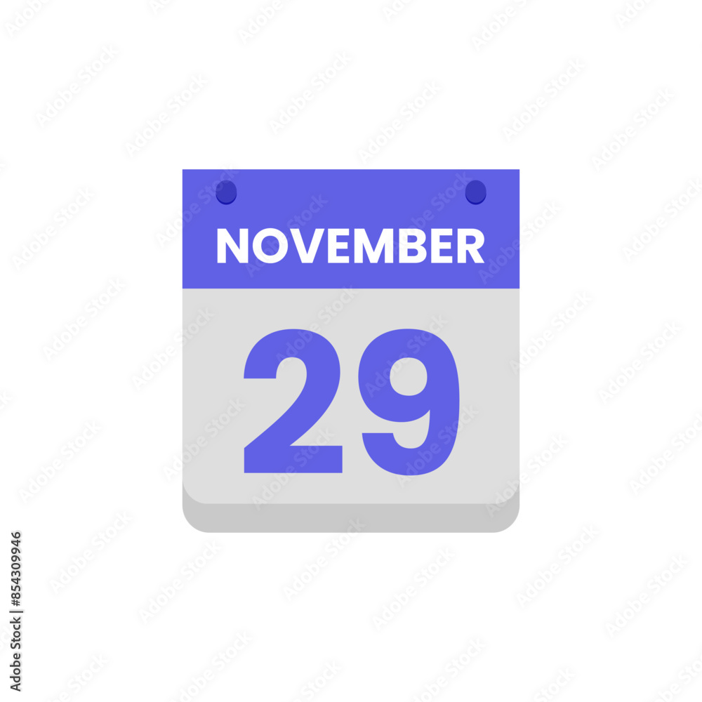 Calendar date month icon flat november vector Calendar date month icon flat november vector