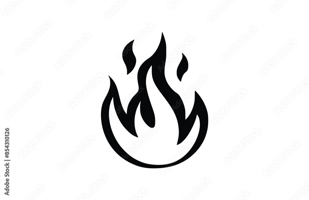 Black Fire icon isolated on white background. Beautiful Fire icon. Black Fire icon isolated on white background. Beautiful Fire icon.