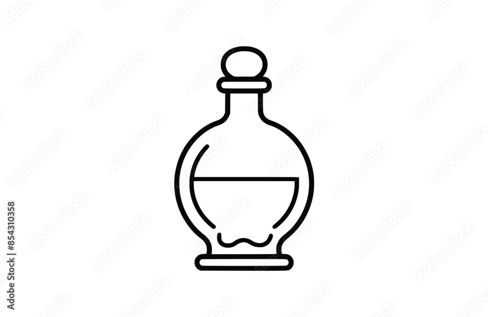 Black flask icon isolated on white background. Beautiful Flask icon. Black flask icon isolated on white background. Beautiful Flask icon.