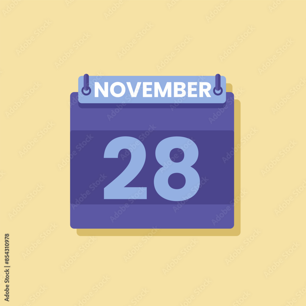 Calendar date month icon flat november vector Calendar date month icon flat november vector