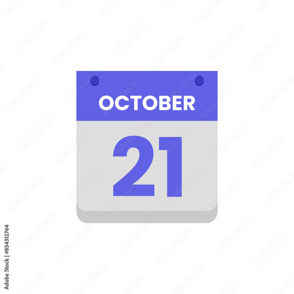 Calendar date month icon flat october vector Calendar date month icon flat october vector