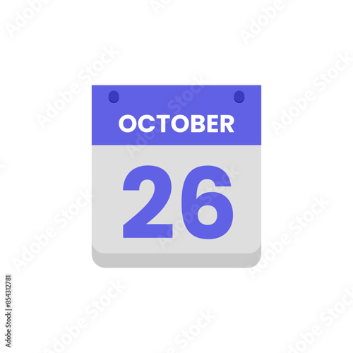 Calendar date month icon flat october vector © supvector