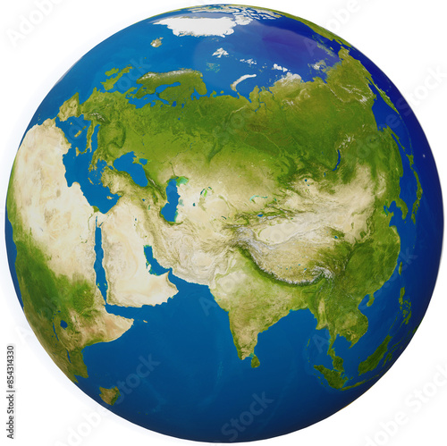 planet earth globe, global, focus at Middle East or Iran Israel Saudi Arabia, 3d-illustration, elements of this image furnished by NASA photo