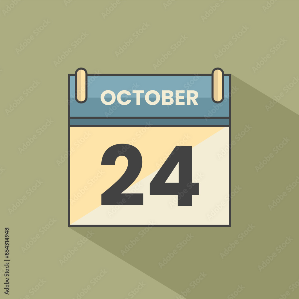 Calendar date month icon flat october vector Calendar date month icon flat october vector