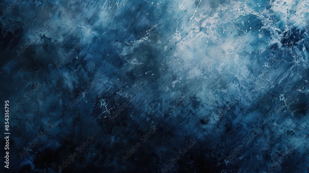Obraz premium moody dark blue and grey spray texture abstract background