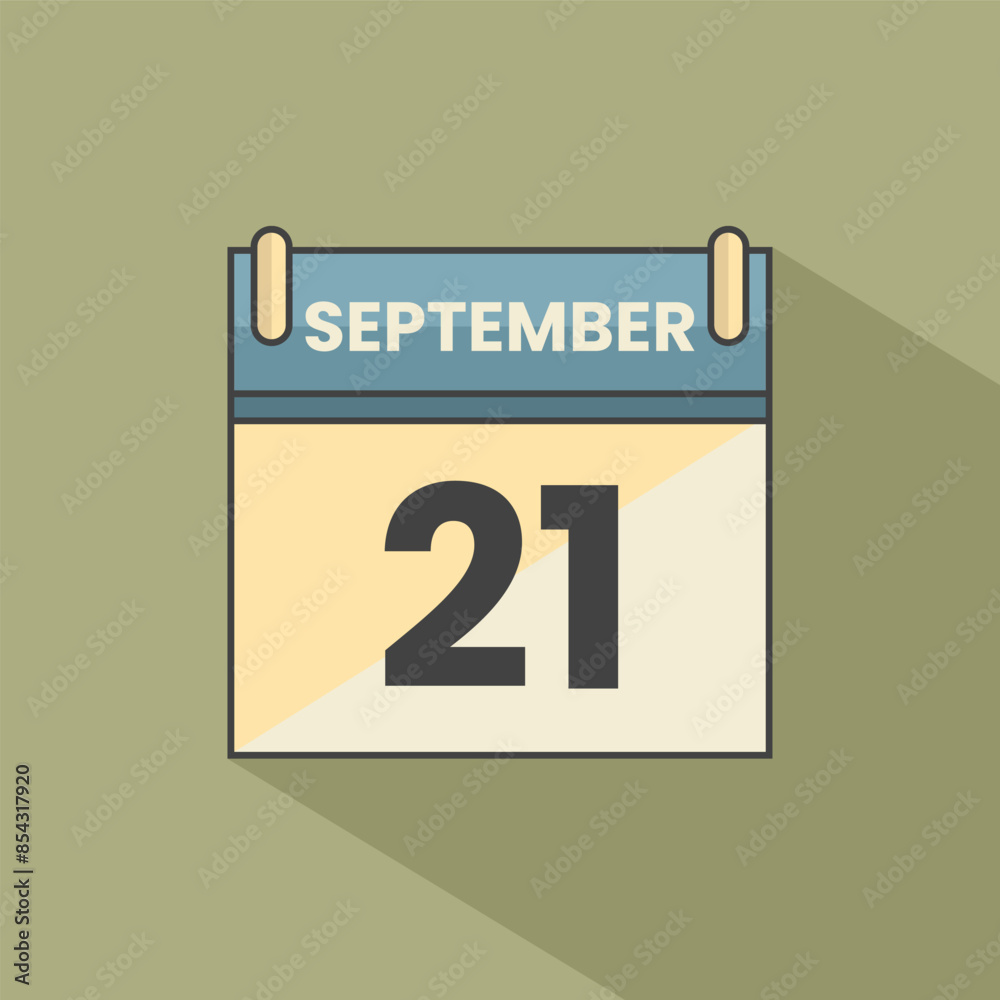 Calendar date month icon flat september vector Calendar date month icon flat september vector