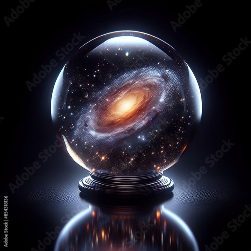 universe inside a glass bead photo