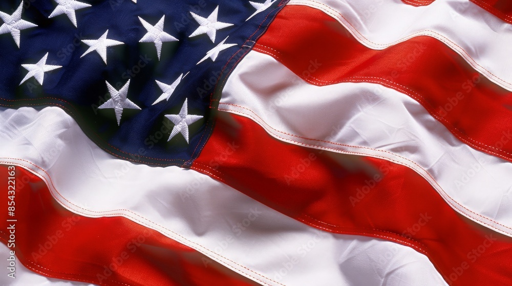 Close-Up of a Waving American Flag Close-Up of a Waving American Flag
