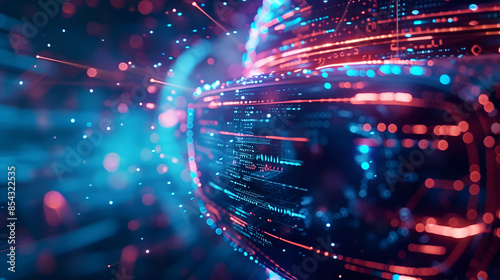 Virtual Reality Scene: Visualizing the Future of Business,Science and technology sense background