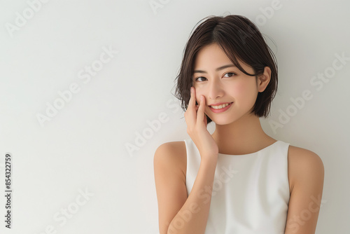 アジア人女性のスキンケア・美容イメージのポートレート