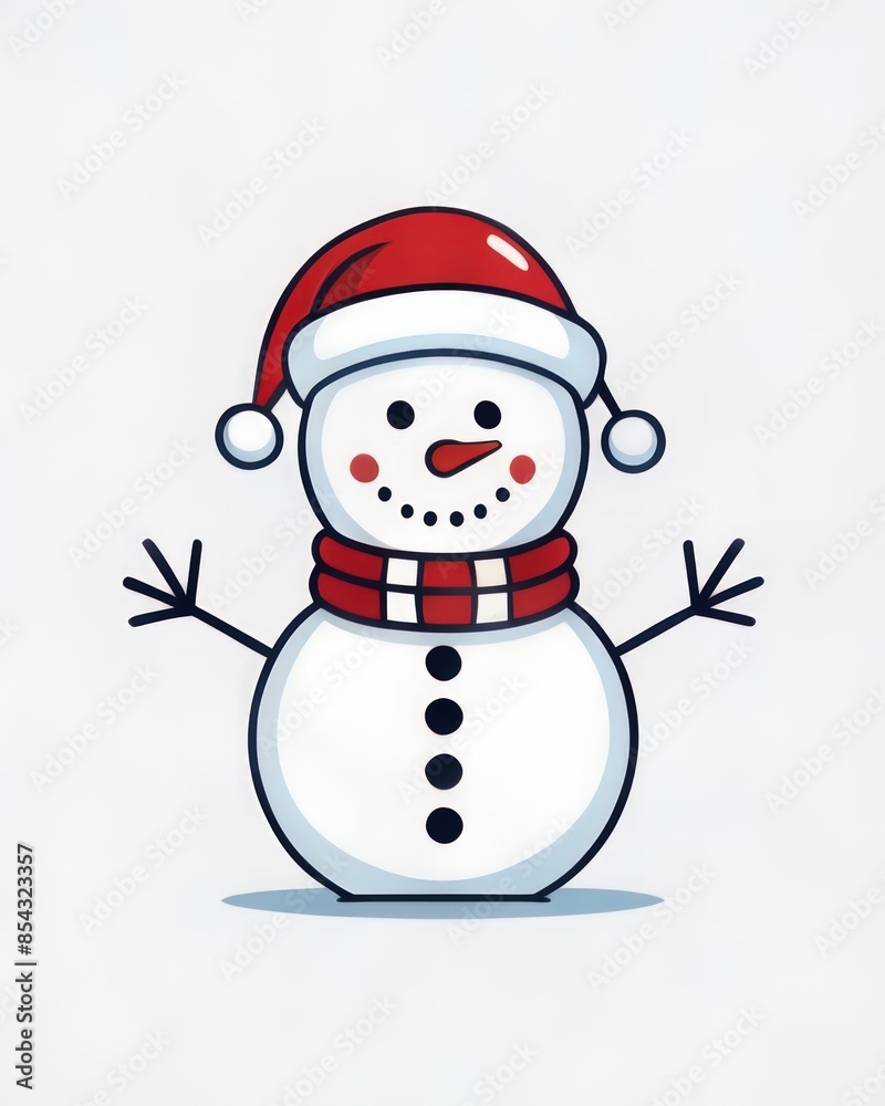 snowman with hat and smile snowman with hat and smile