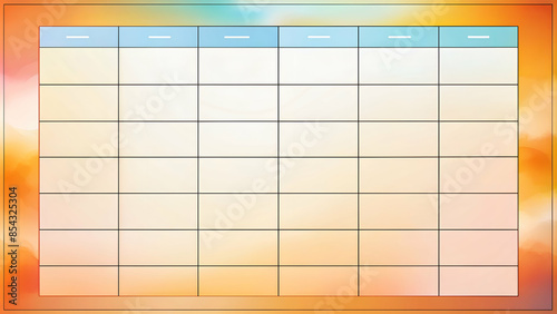 Blank Schedule Set