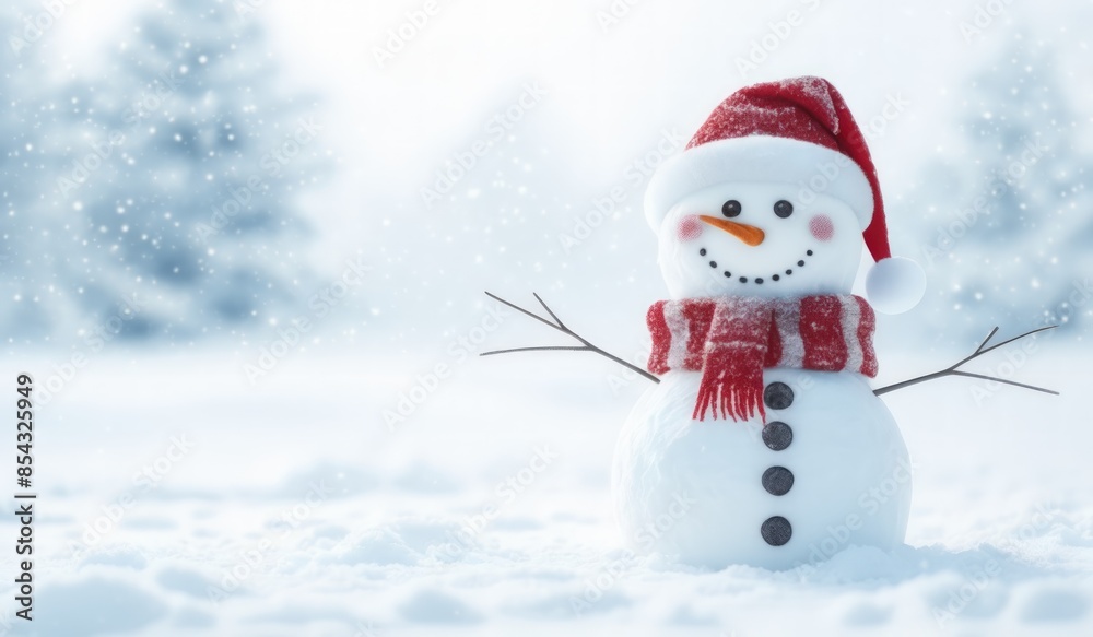 snowman with red hat and red scarf snowman with red hat and red scarf