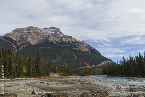 Mount Kerkeslin near Athabasca Falls photo