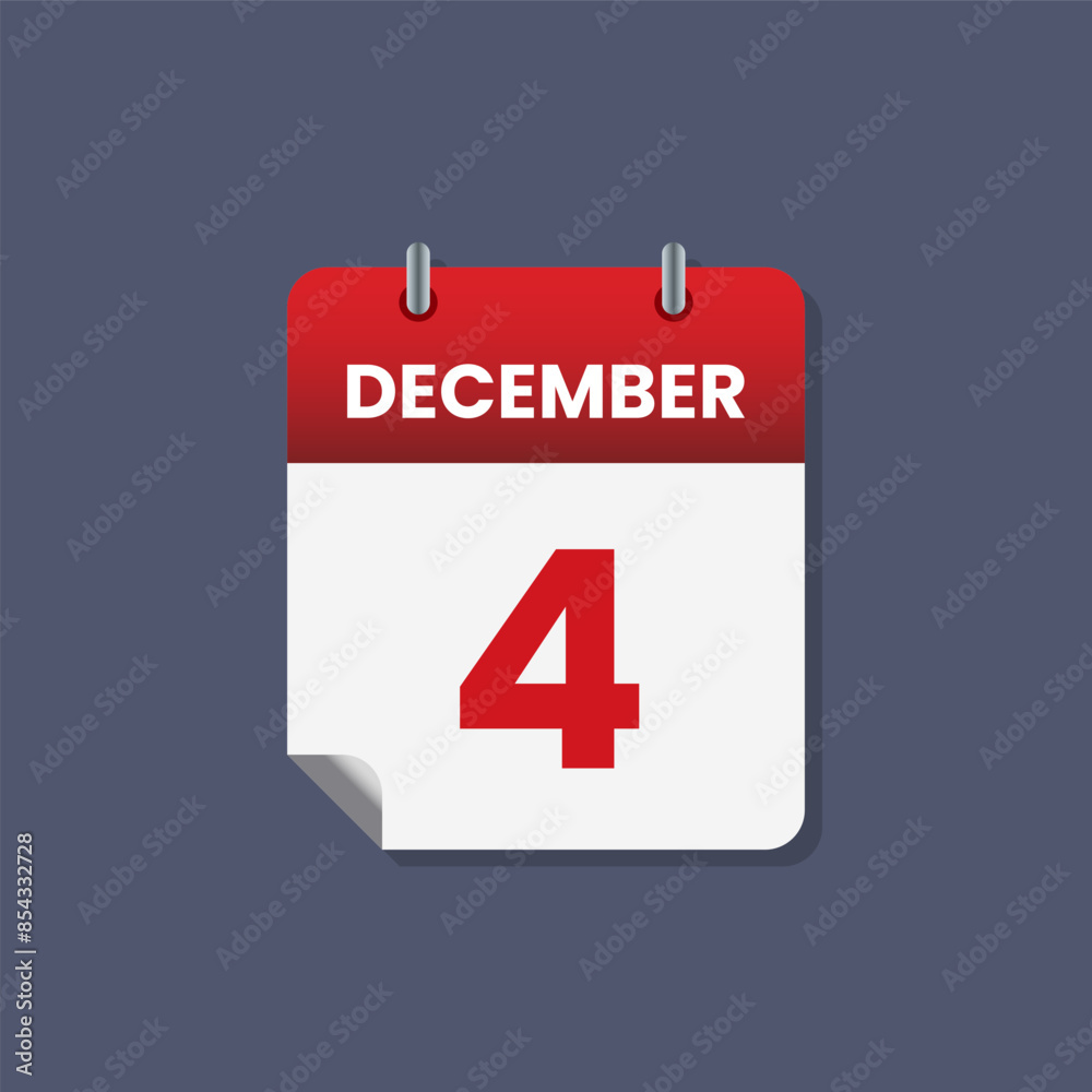 Calendar date month icon flat december vector Calendar date month icon flat december vector