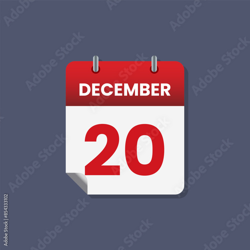 Calendar date month icon flat december vector