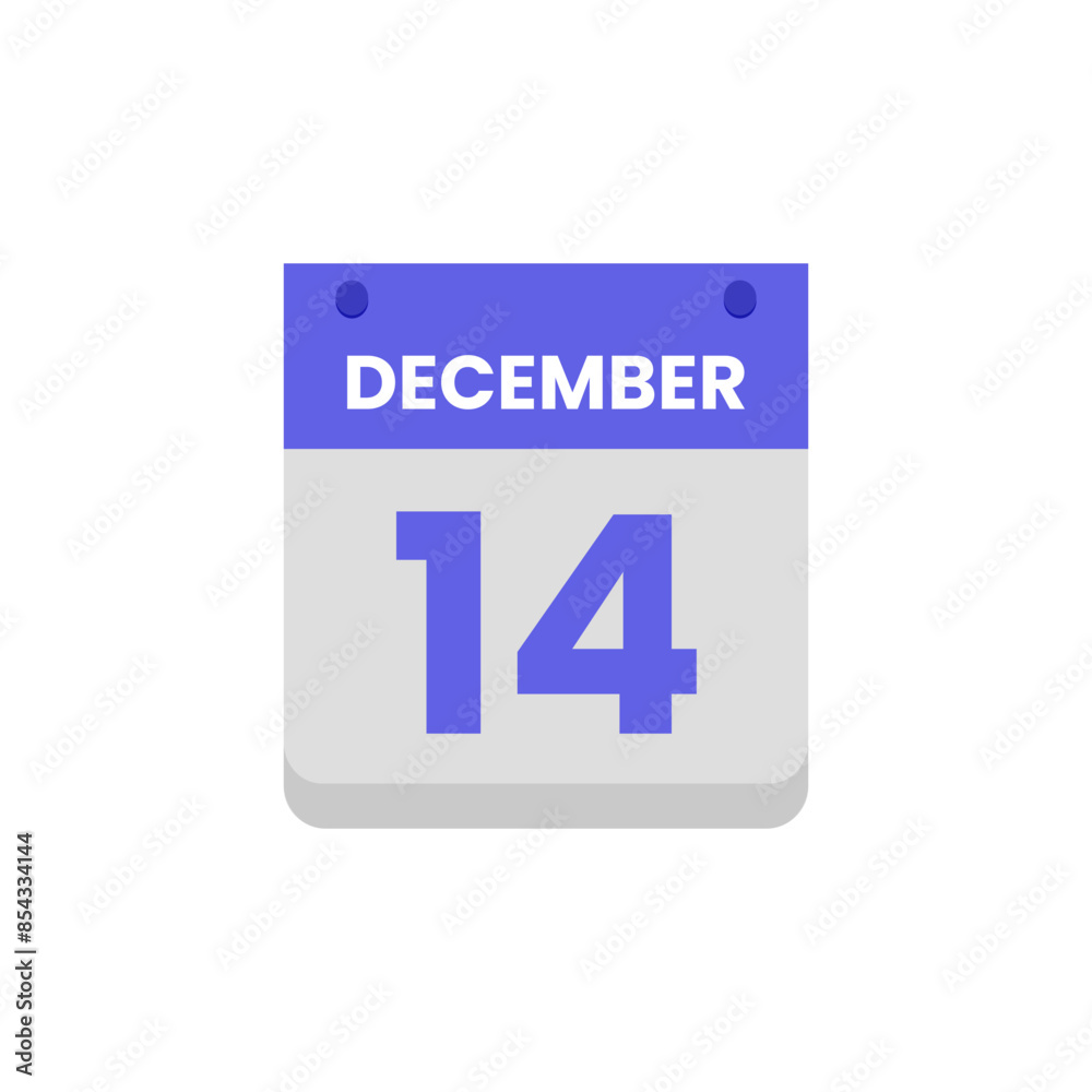 Calendar date month icon flat december vector Calendar date month icon flat december vector