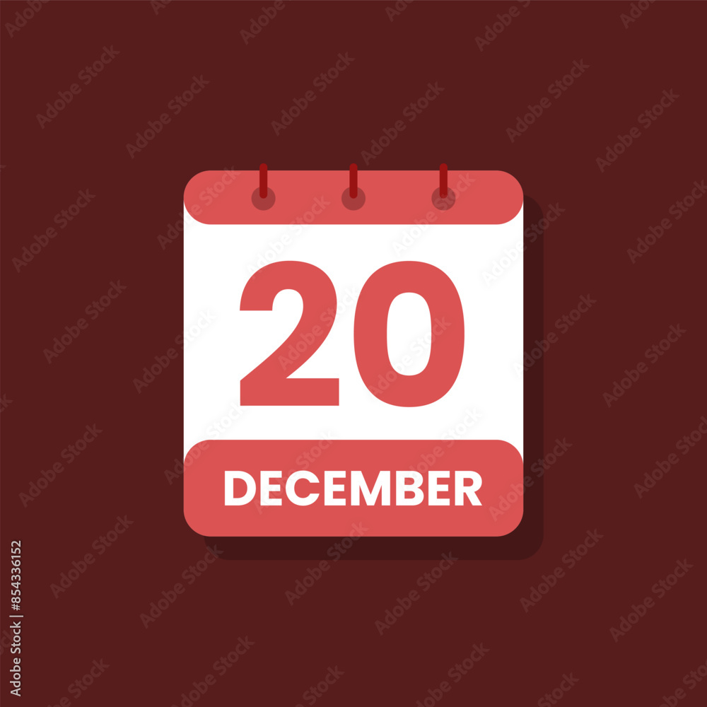 Calendar date month icon flat december vector Calendar date month icon flat december vector
