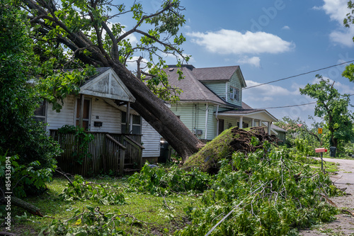 Destroyed town by a Tornado in Oklahoma State