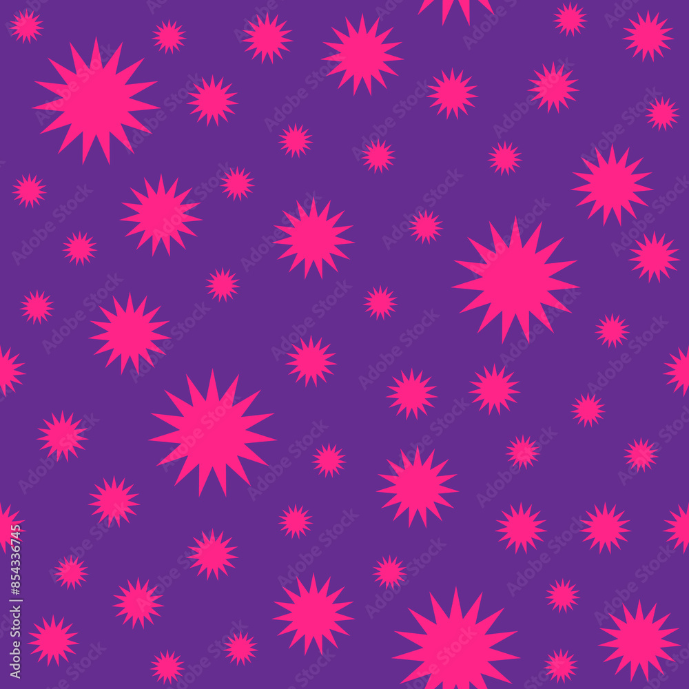 Abstract Twinkling Stars Vector Seamless Pattern Abstract Twinkling Stars Vector Seamless Pattern