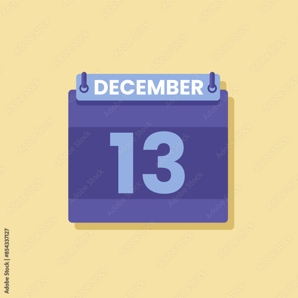 Calendar date month icon flat december vector Calendar date month icon flat december vector