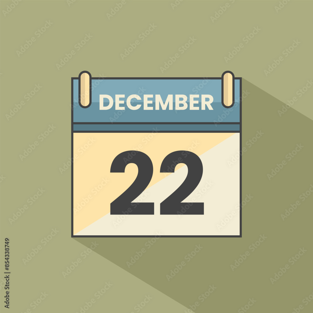 Calendar date month icon flat december vector Calendar date month icon flat december vector