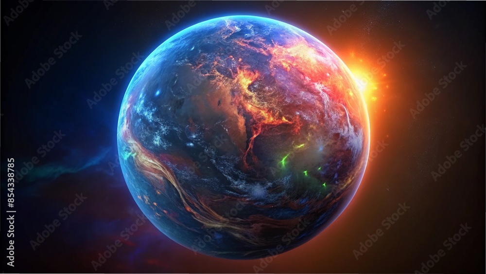 Planet Earth on Black Background Planet Earth on Black Background