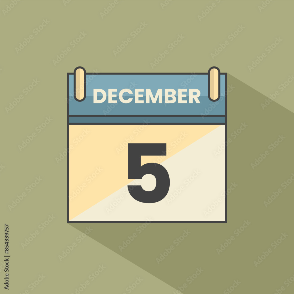 Calendar date month icon flat december vector Calendar date month icon flat december vector