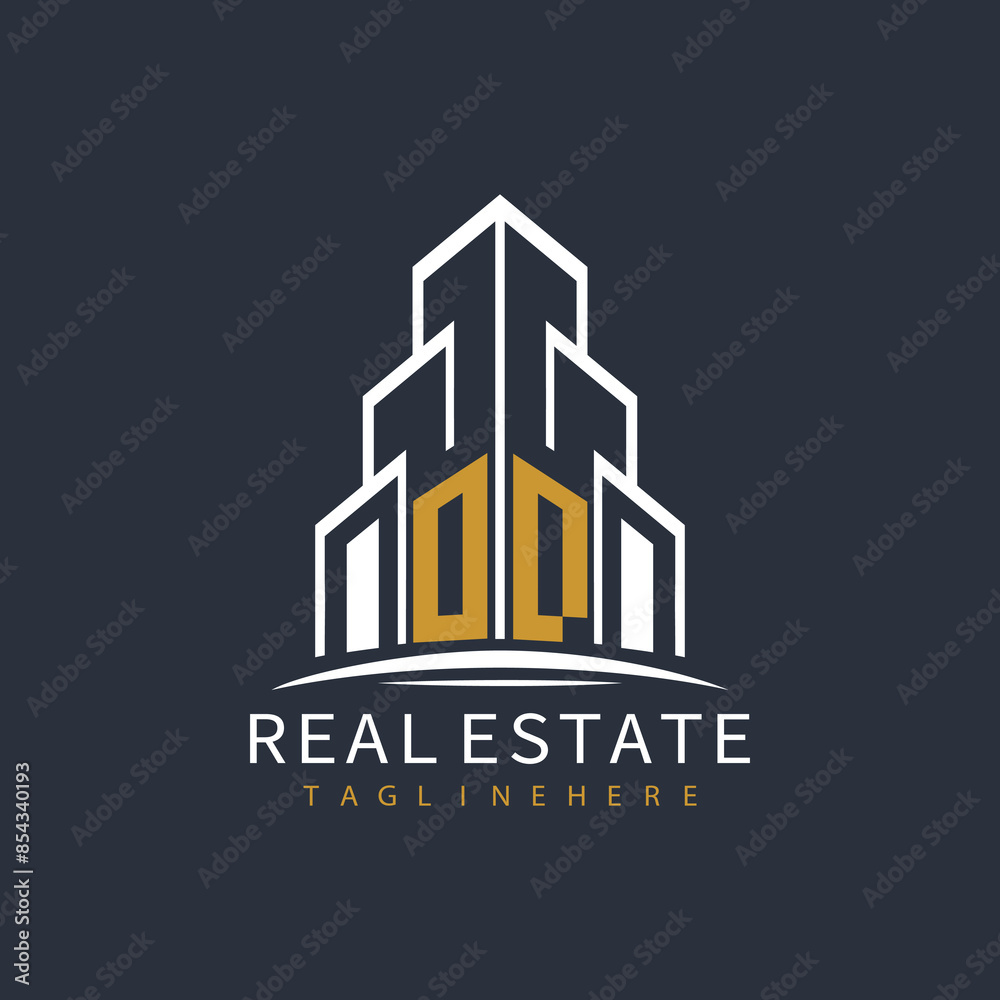 initial monogram logo for real estate with building shape creative design
initial monogram logo for real estate with building shape creative design