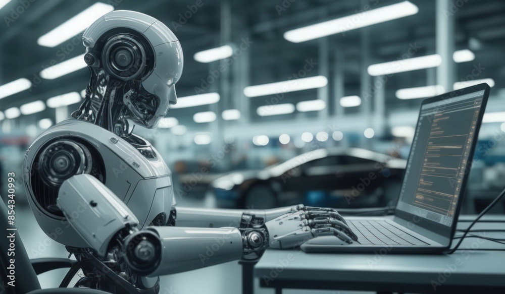 robots are working using computers robots are working using computers