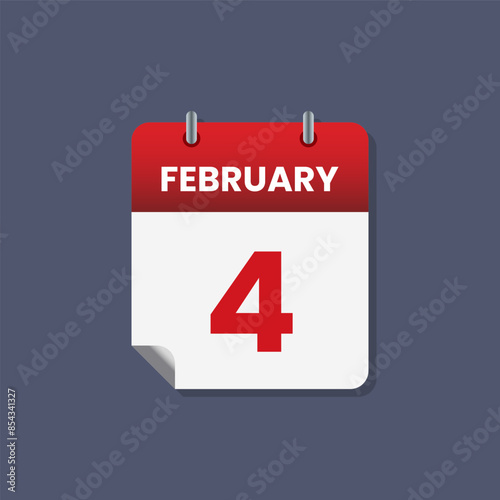 Calendar date month icon flat february vector