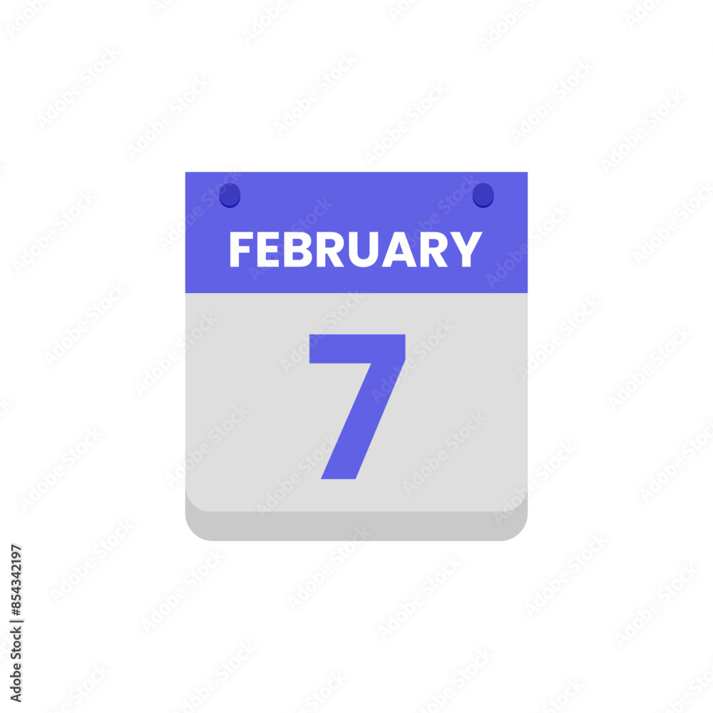Calendar date month icon flat february vector Calendar date month icon flat february vector