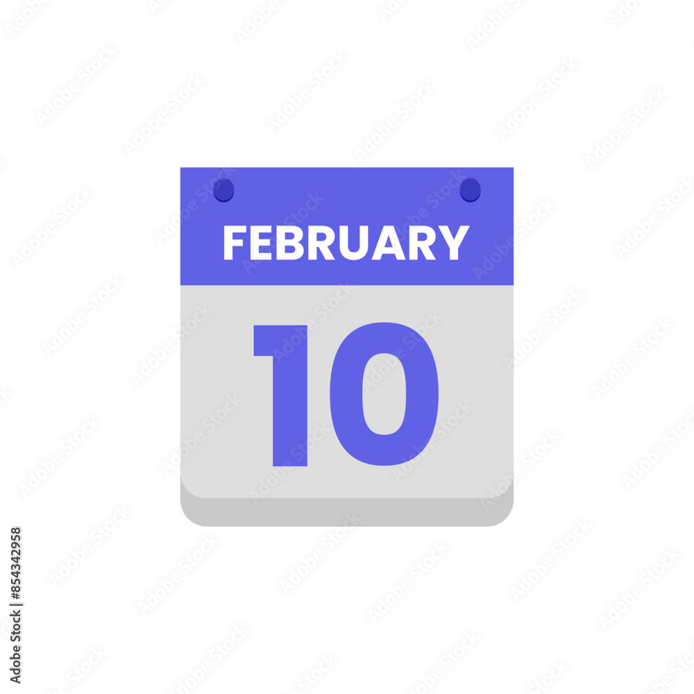 Calendar date month icon flat february vector Calendar date month icon flat february vector