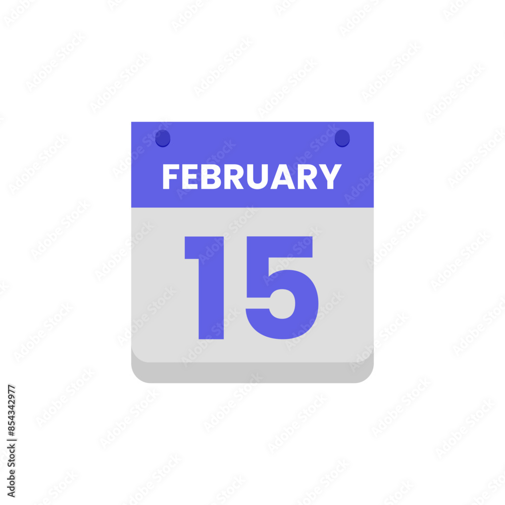 Calendar date month icon flat february vector Calendar date month icon flat february vector
