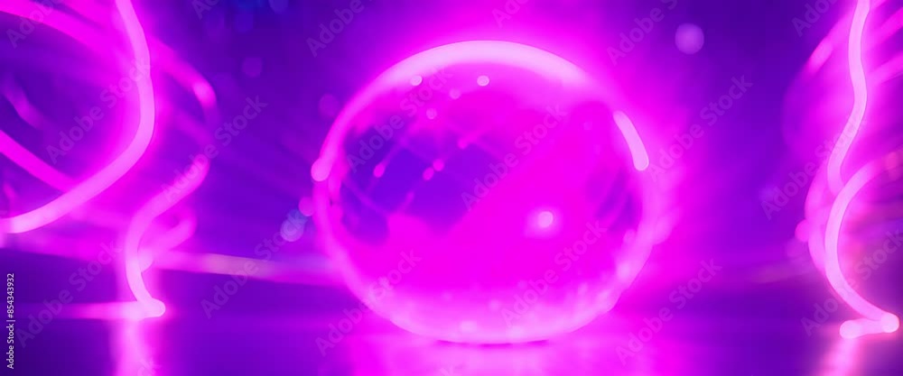 A colorful glowing spinning abstract sphere, with radiant neon hues of blue, pink, and green, casting shimmering light trails A colorful glowing spinning abstract sphere, with radiant neon hues of blue, pink, and green, casting shimmering light trails