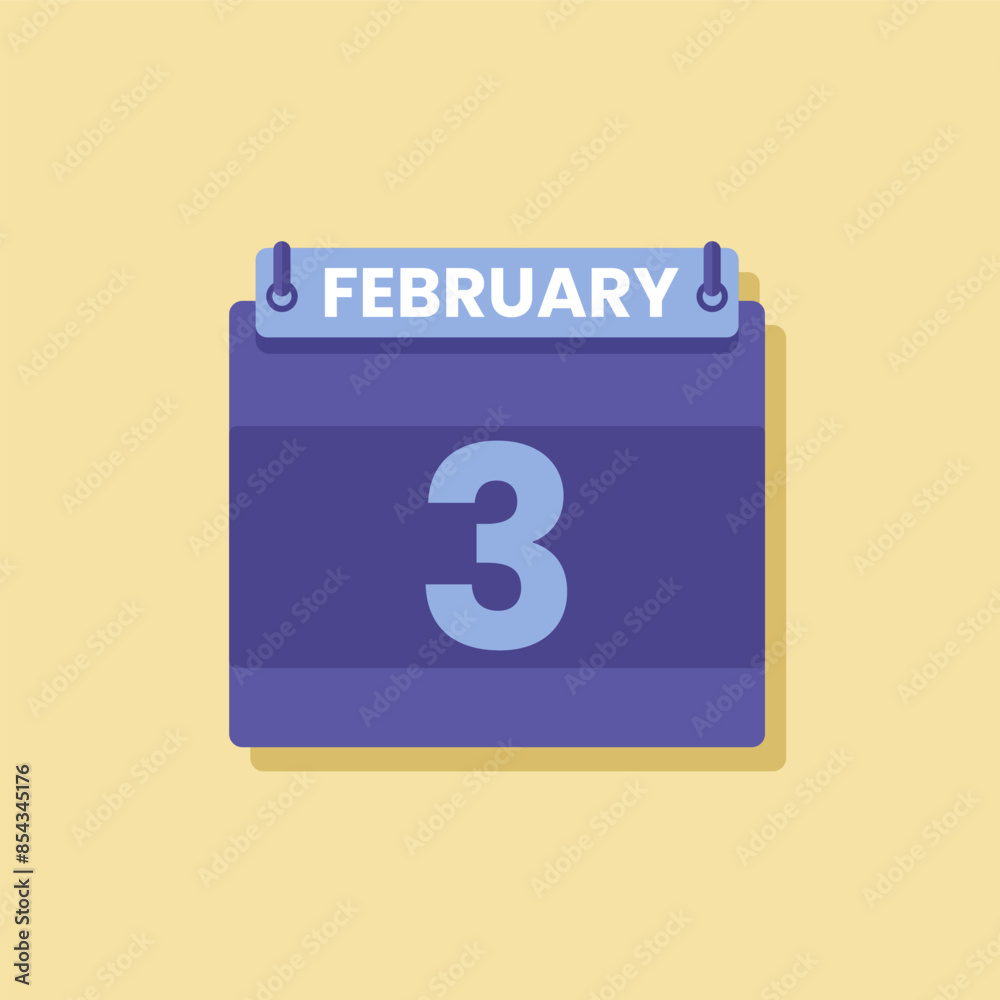 Calendar date month icon flat february vector Calendar date month icon flat february vector