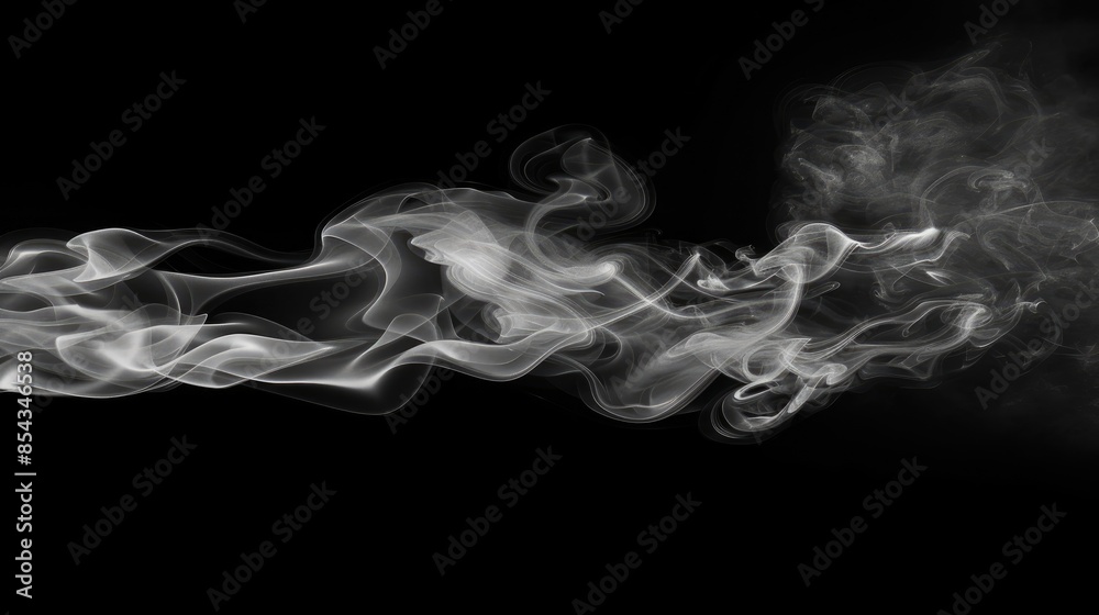 White smoke moving against a dark backdrop White smoke moving against a dark backdrop